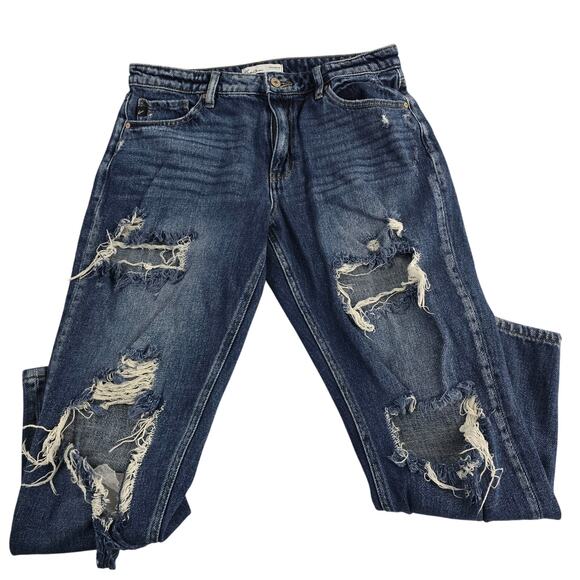 KanCan™ Mom Nonstretch High Rise Ripped Jean size 29 womens 6949s - Picture 1 of 10